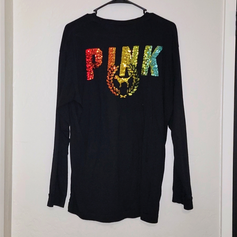 Victorias Secret PINK Rainbow Bling Shirt